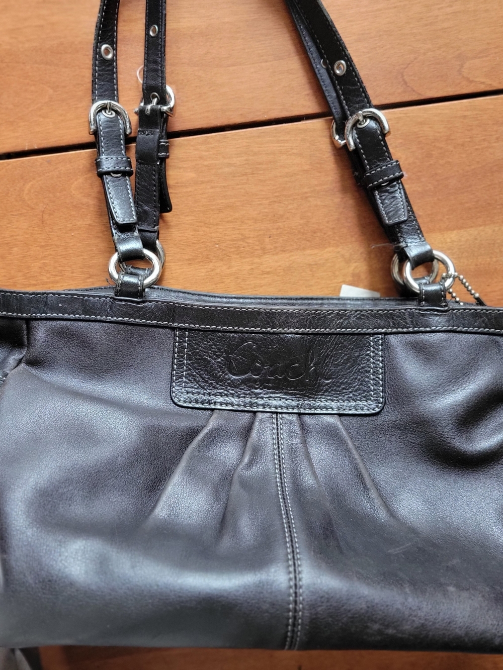 Coach Black Leather Shoulder Bag